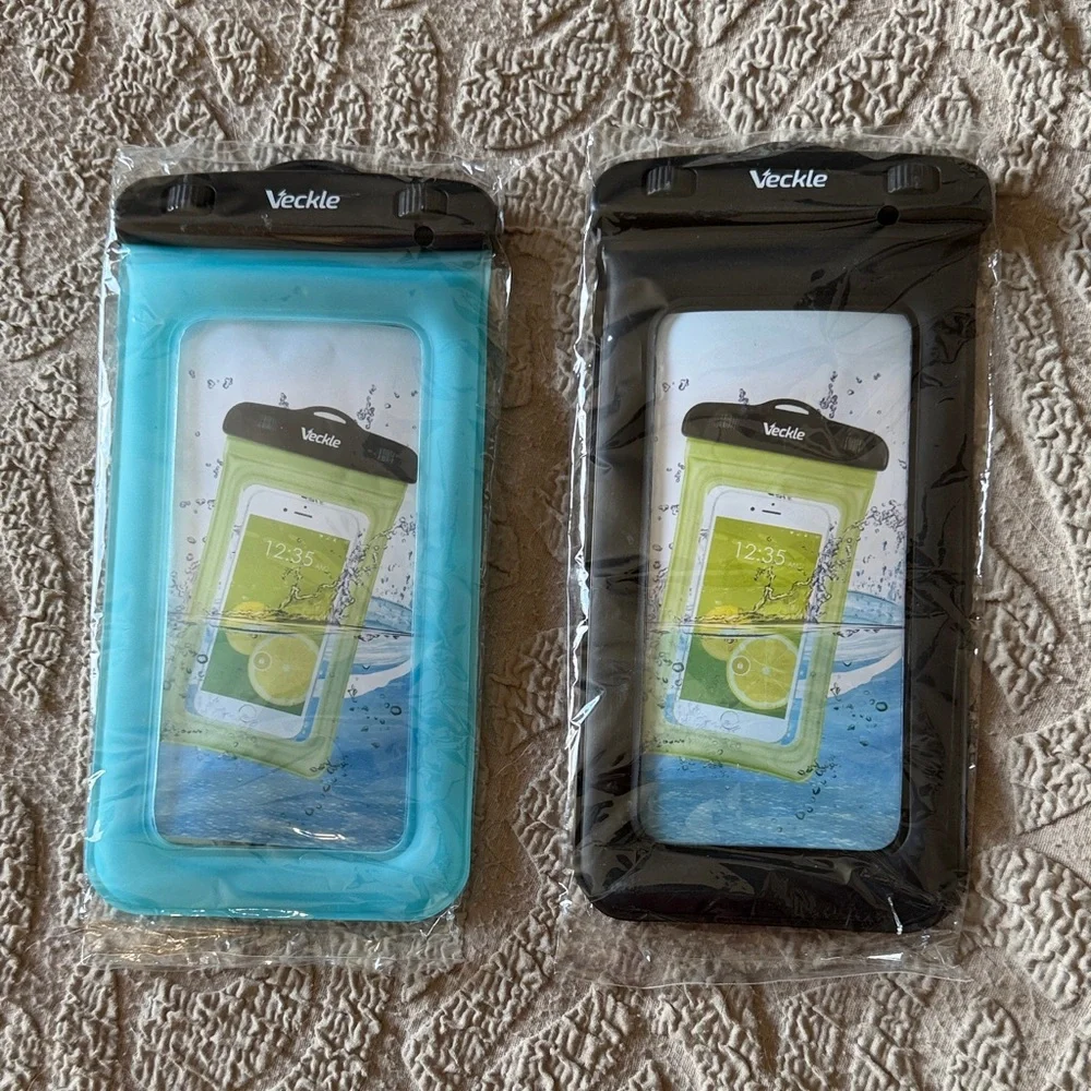 Waterproof Phone Pouch - Black and Blue Set of 2 Brand New